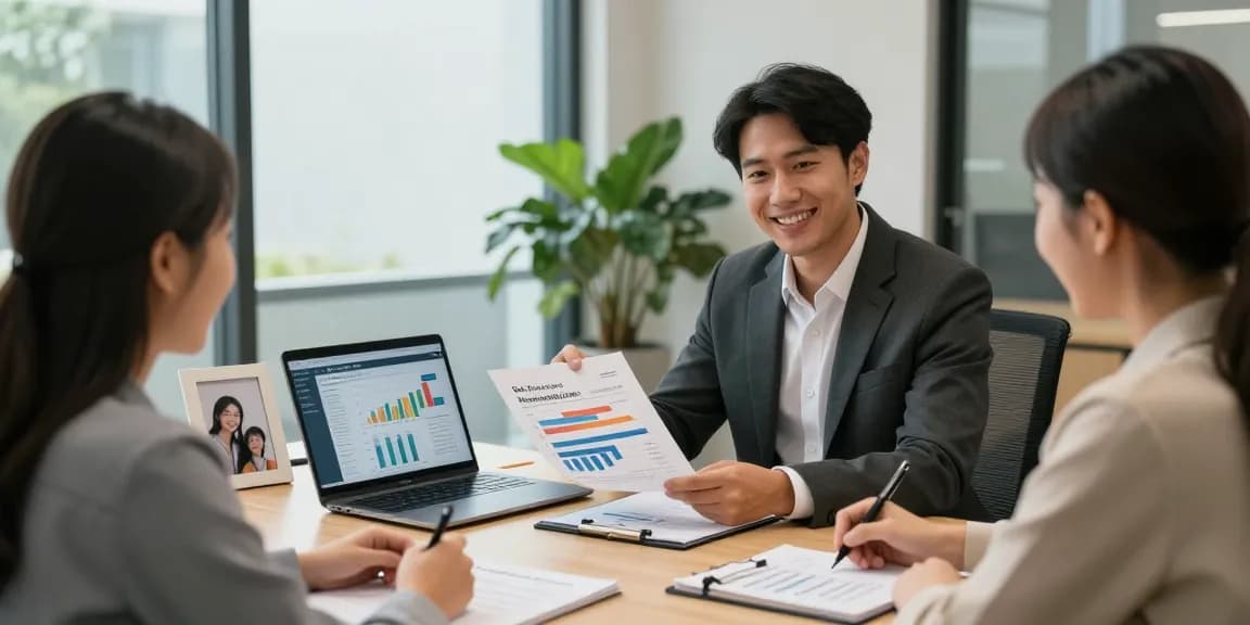 Discussing annuities options in a professional financial consultation setting