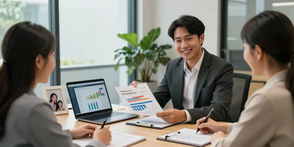 Discussing annuities options in a professional financial consultation setting
