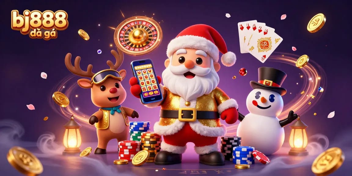 Experience the thrill of bj888 đá gà with lively 3D characters in a vibrant casino setting.