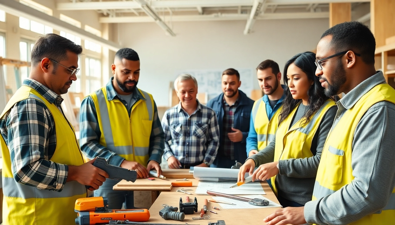 Engage in construction education with diverse learners focused on hands-on training and practical techniques.