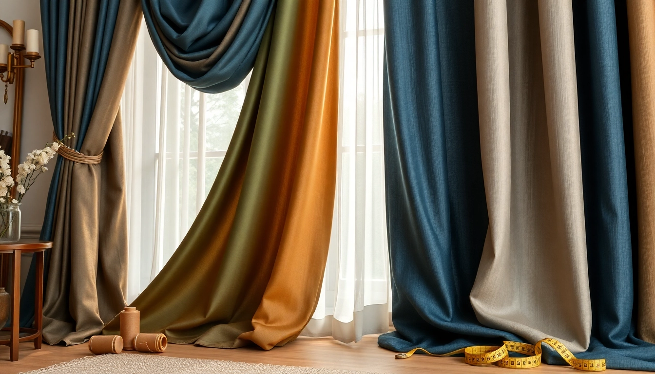 Bekijk de stof voor gordijnen in verschillende texturen en kleuren in een stijlvolle woonkamer.