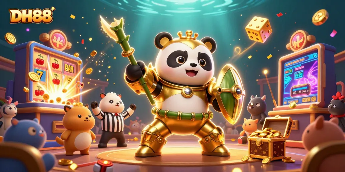 Engage in thrilling slots with the golden panda and vibrant casino themes at DH88.