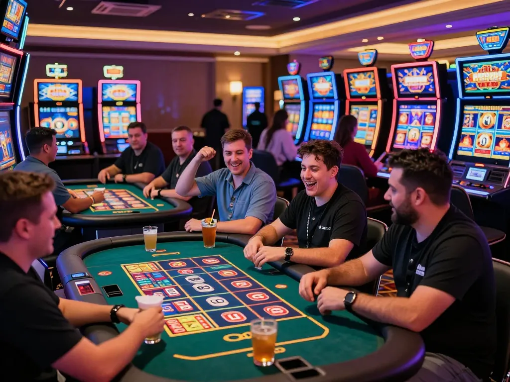 Engaging players winning at vibrant slot machines at 789 CLUB's exciting gaming atmosphere.