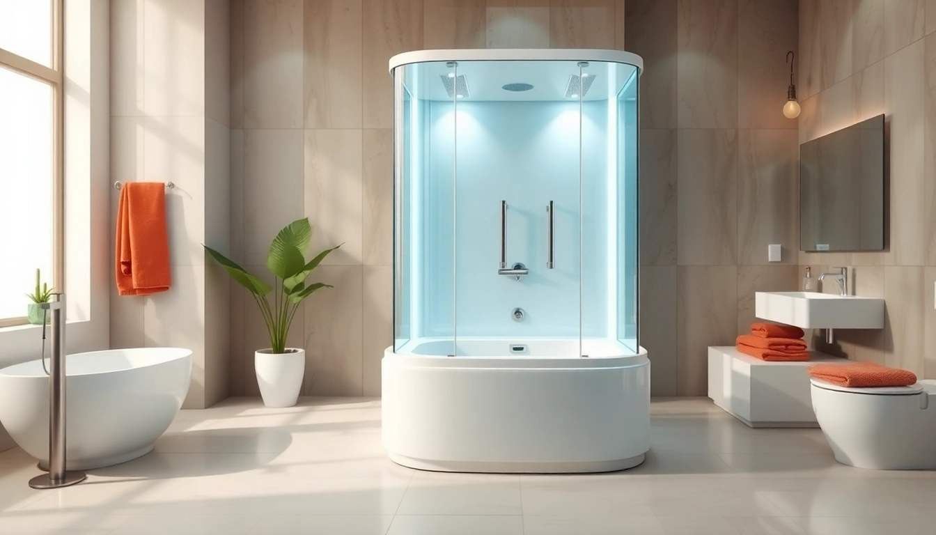 Die sonni Duschkabine zeigt modernes Design und elegante Details für ein luxuriöses Badeerlebnis.