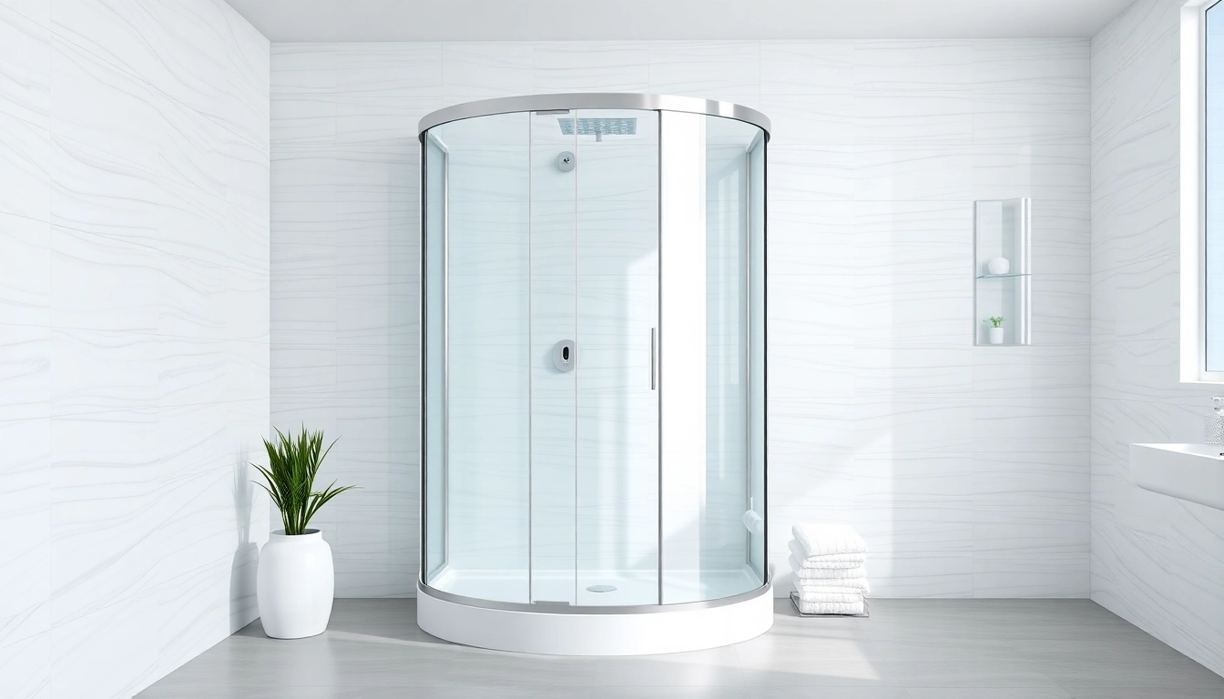 Duschkabine 80x80 in modernem Badezimmer mit minimalistischem Design und eleganten Details.