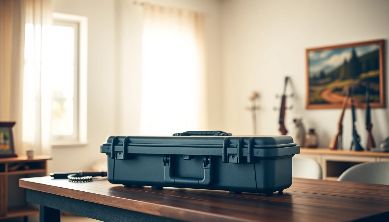 Check out this Pelican gun case for sale, showcasing its durable design and sleek appearance.