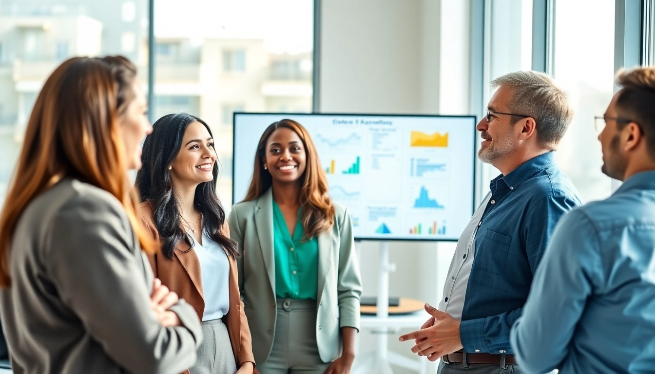 Explore options for an ideal career among diverse professionals engaged in discussion.