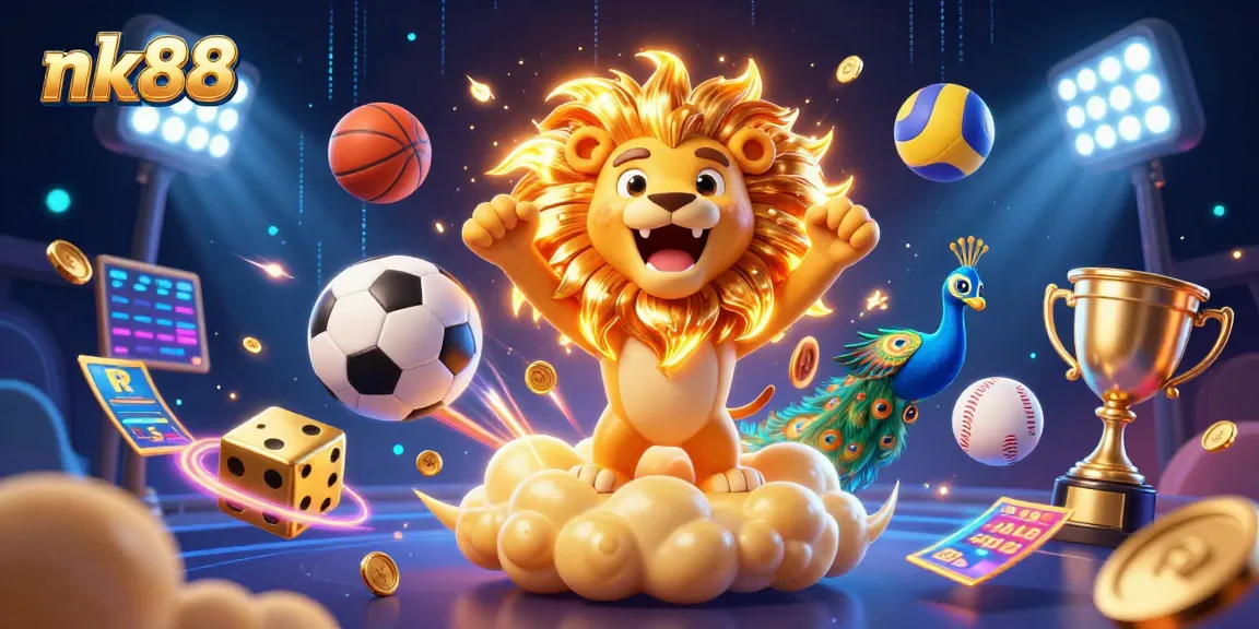 Bet on nk88 while witnessing the roaring sun lion and dynamic sports elements in an electrifying casino adventure.