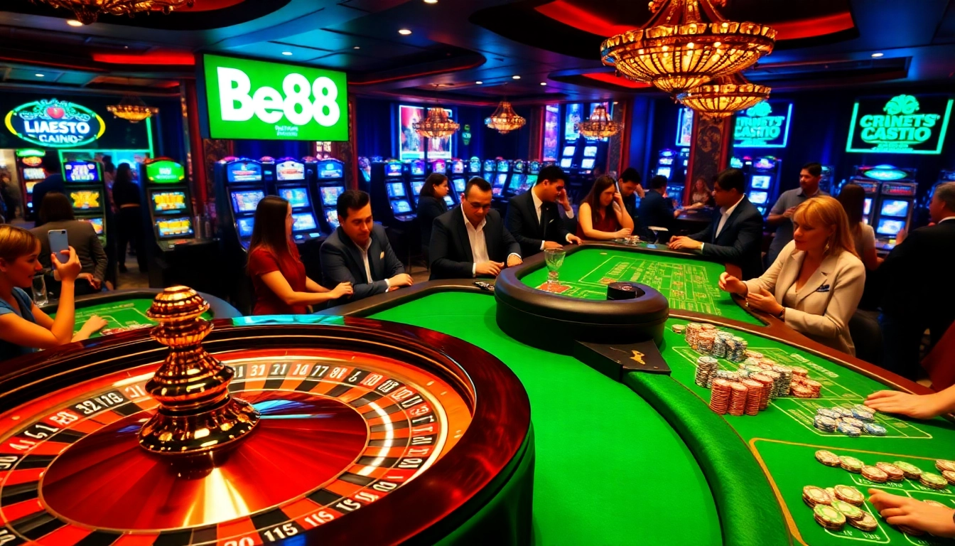 Experience the sophistication of Bet88 with engaging casino games and vibrant roulette action.