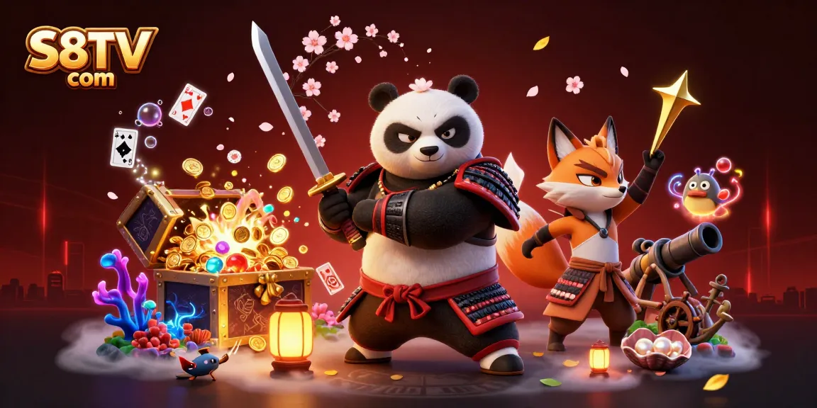 S8TV com transforms sports betting with a thrilling 3D scene featuring dynamic characters and rich casino elements.