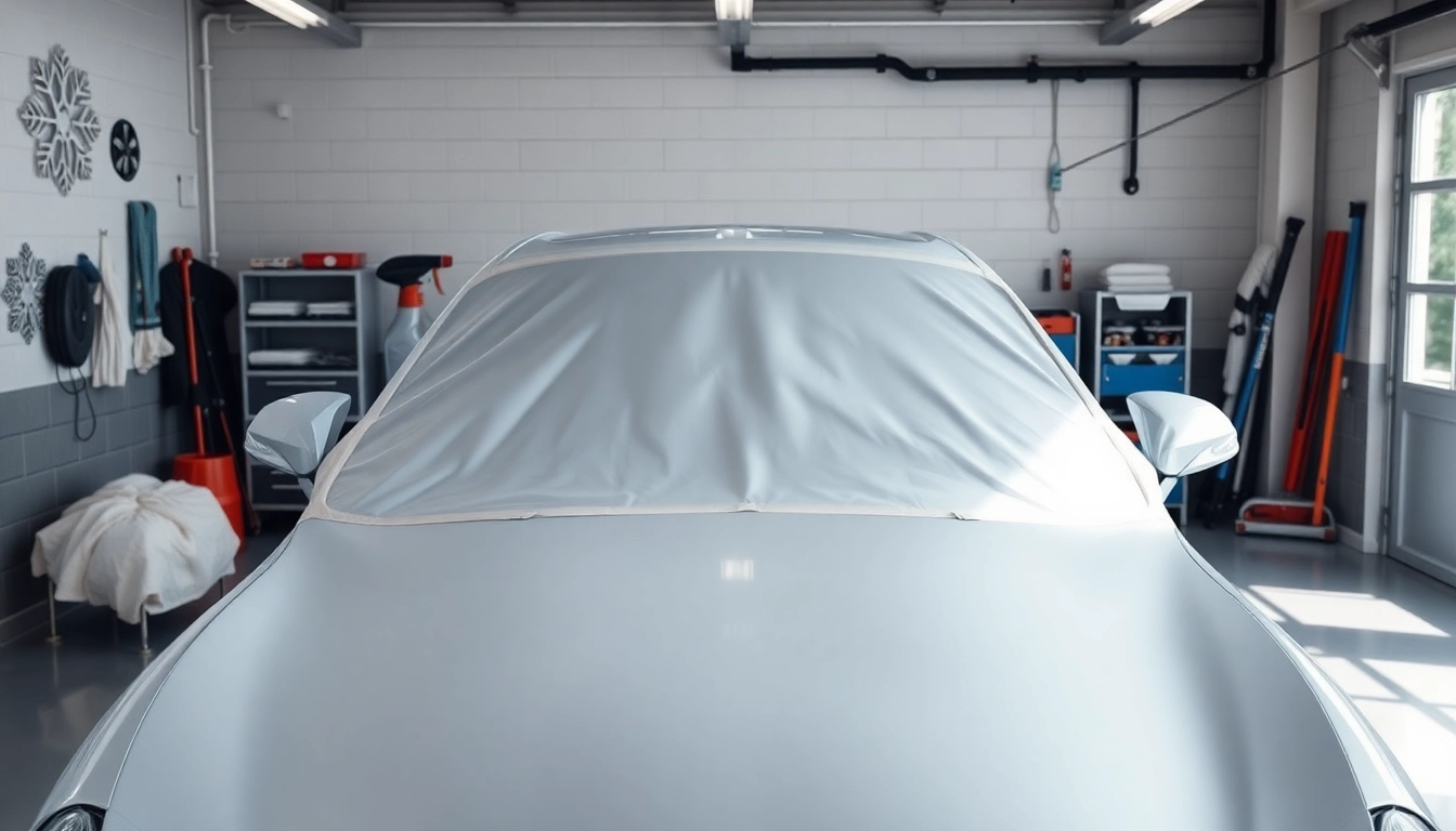 Ensure effective winter car protection Chattanooga with detailed car care techniques in a clean garage.